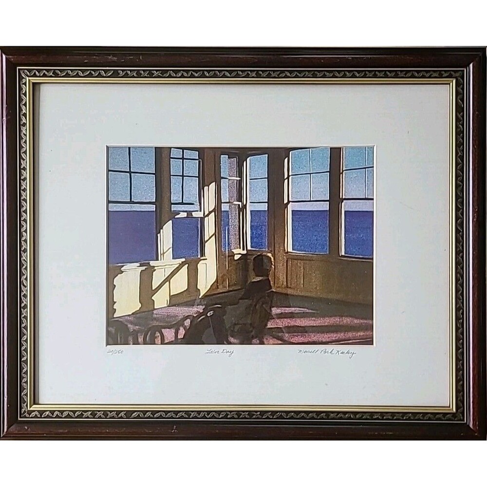 20/250 Merrill Park Keeley Signed Art Print  Labor Day Framed And Matted 17x21